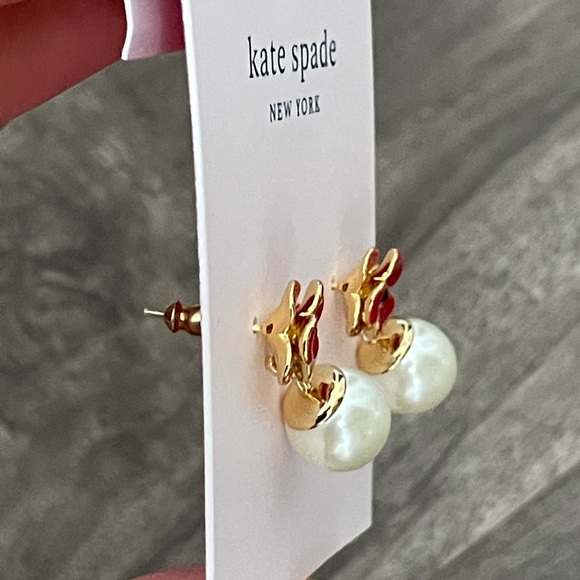Kate Spade Poppy & Pearl Earrings - Picture 5 of 5